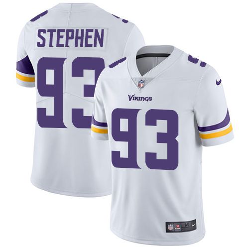 Men Minnesota Vikings #93 Shamar Stephen Nike White Limited NFL Jersey